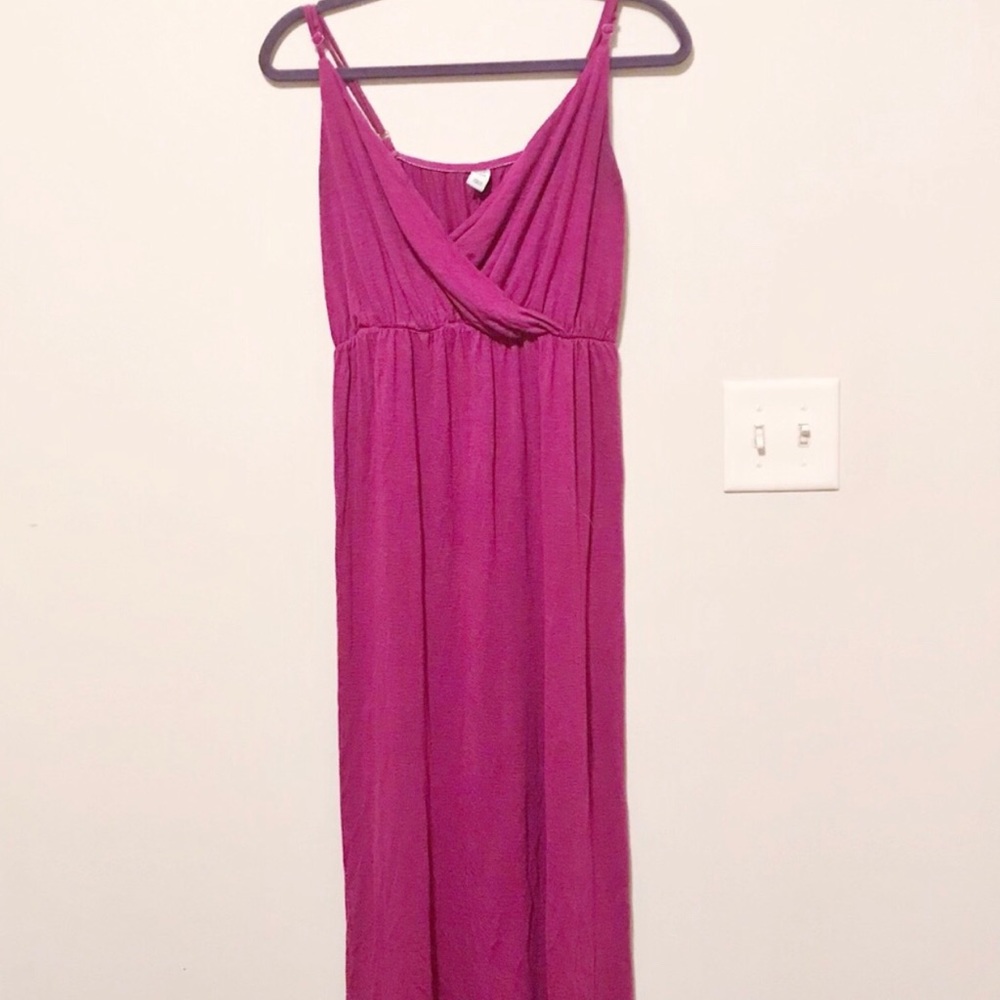 💥OLD NAVY: Magenta Maxi Dress, Spaghetti Straps